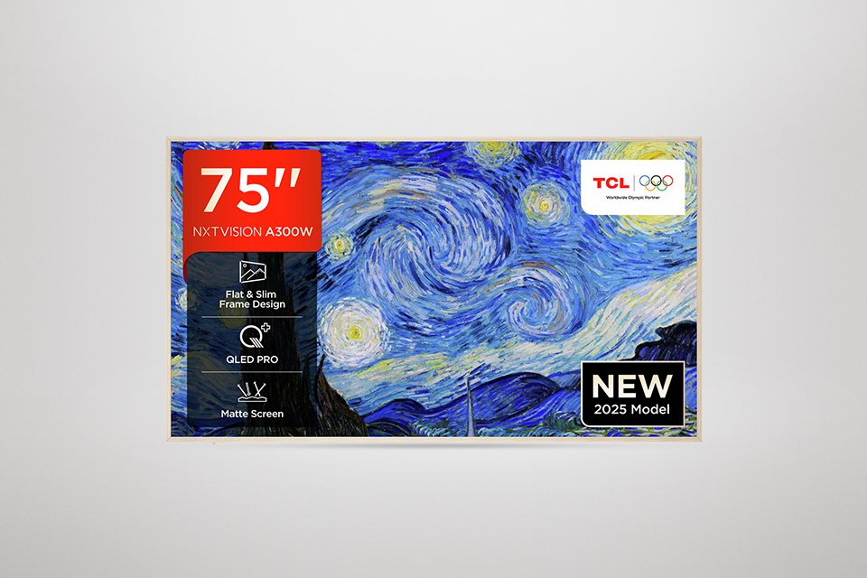 TCL NXTVISION 75Inch 75A300W Smart 4K UHD HDR QLED TV.